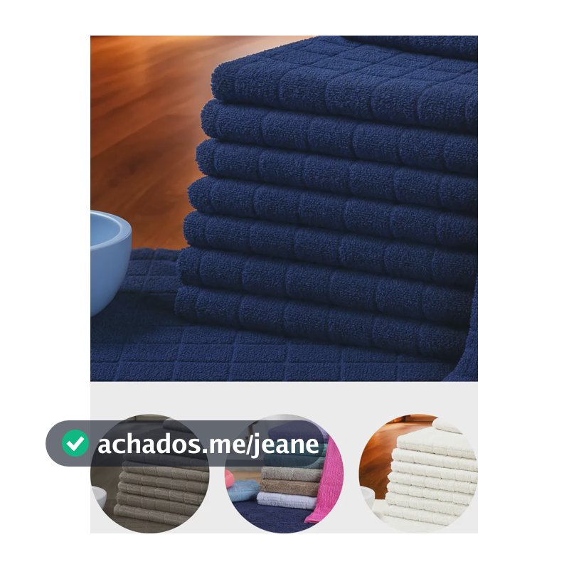 Kit 6 Tapetes Para Banheiro Toalha De Piso Banheiro 100% Algodão Saída de Box Pés Atoalhado Geométrico Jogo Banheiro Toalha Macio Absorvente Lavável Hotel Azul Marinho - 44x65 cm - Renova Enxovais