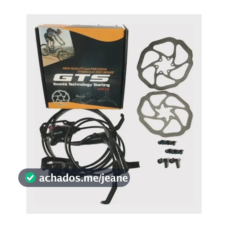 Kit Freio Disco Hidráulico Preto  Gts Completo Mtb 160mm