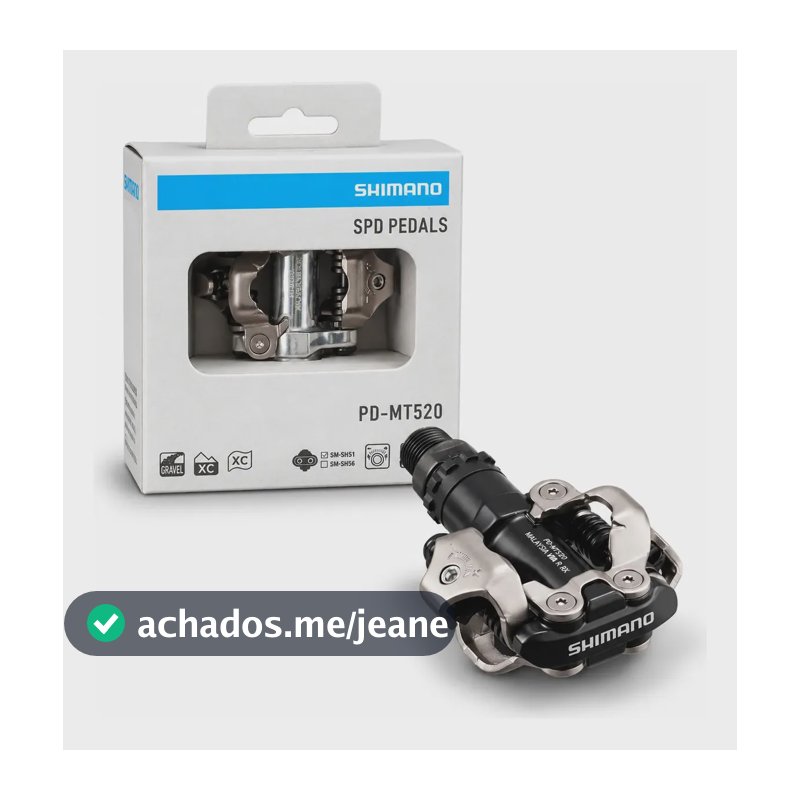 Pedal Shimano Pd-mt520 Spd Dupla Face Clip Mtb Bike Original Preto