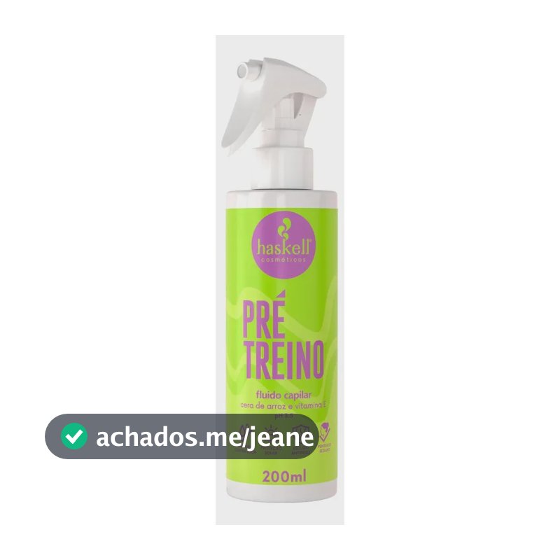 Fluido Capilar Pré-Treino Haskell 200ml - Protege os Fios do Suor e Calor no Treino, com Proteção Solar e Antifrizz