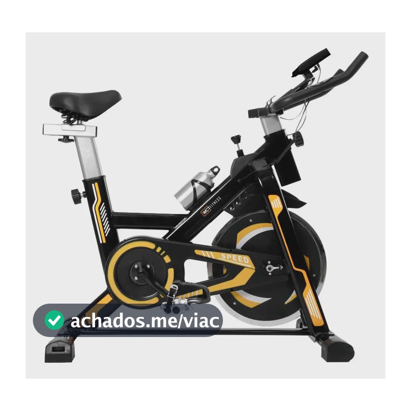 Bicicleta Spinning Com Roda De Inércia De 13kg Wct Fitness Original Cor Preto Preto/amarelo