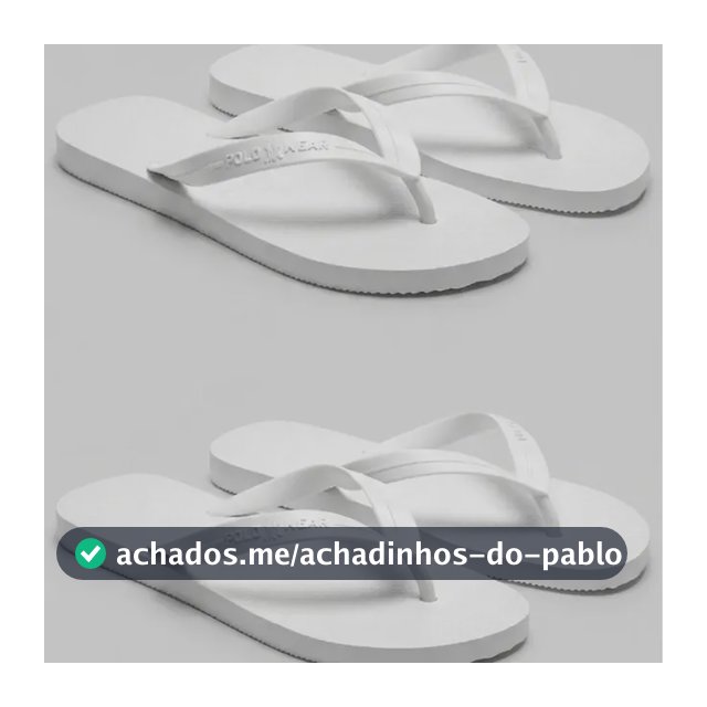 Kit 2 Chinelos Antiderrapantes Polo Wear Original Branco 43/44