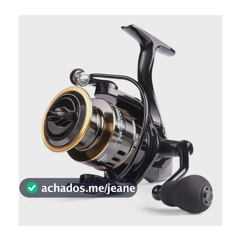 Molinete De Pesca He 6000 18+1 Rolamentos Drag 9kg 5.2:1 Preto 1000 Direito/esquerdo