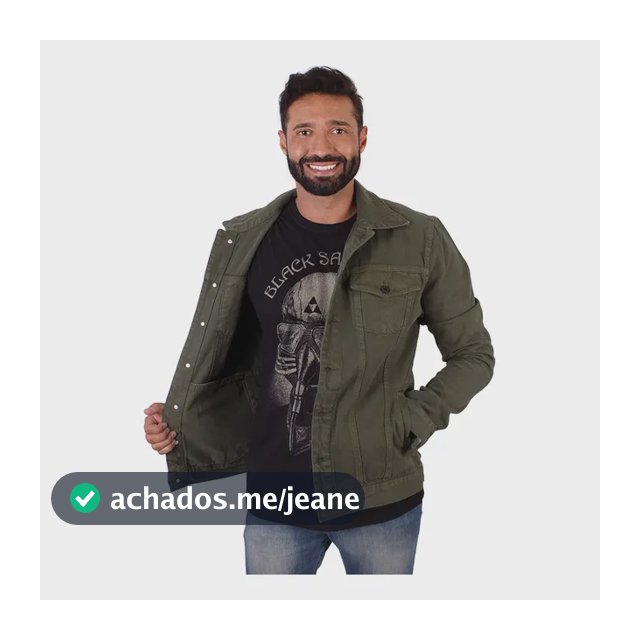 Jaqueta Jeans Masculina Verde Militar Premium