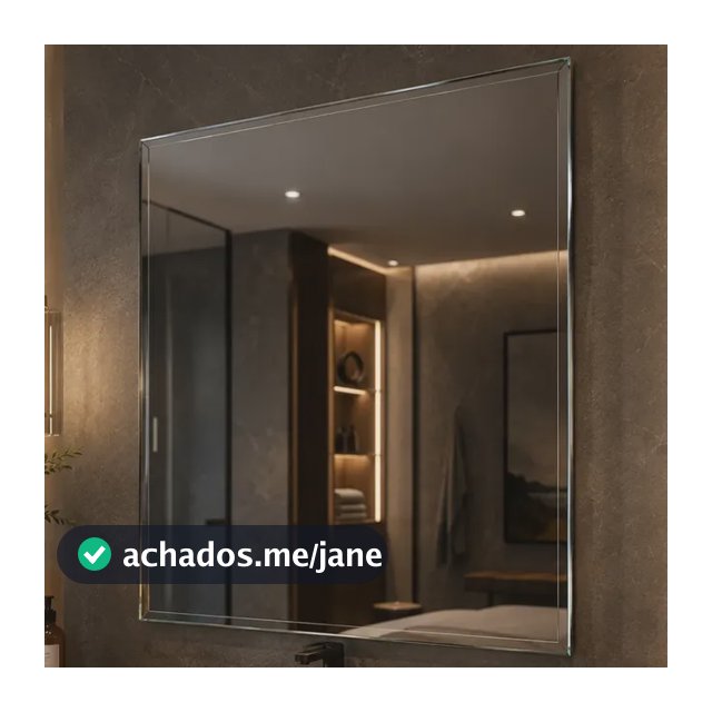 Espelho Mirano Paris 80x60cm Bisote Design Lapidado Moderno Suporte