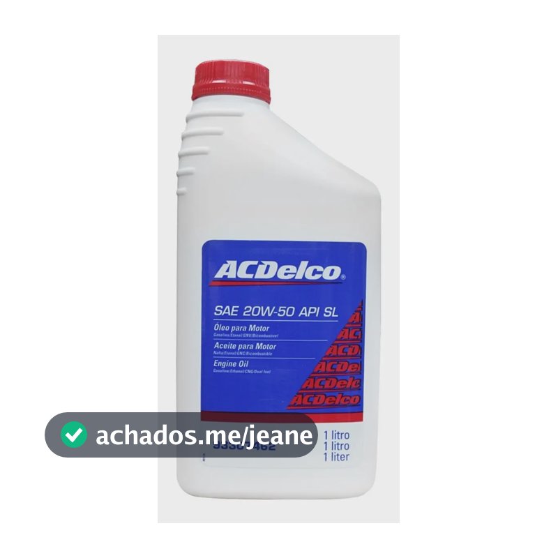 Óleo Lubrificante ACDelco 20w50 Mineral API SL 1 Litro