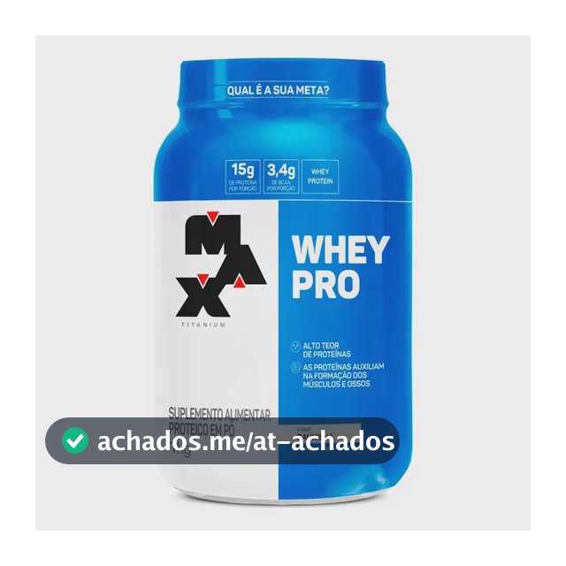 Proteína Max Titanium Whey Pro Concetrado em pó sabor Baunilha x 1kg