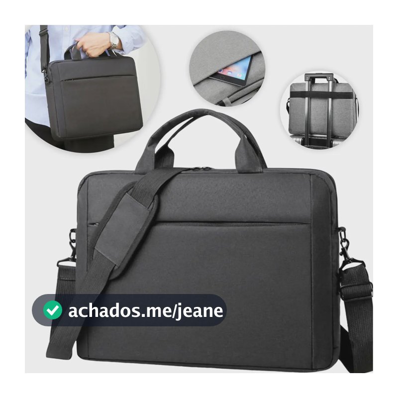 Capa Notebook 14 15 15.6 16 17 Polegadas Maleta Case Resistente Pasta Bolsa Alça Organizadora Preta Notnull