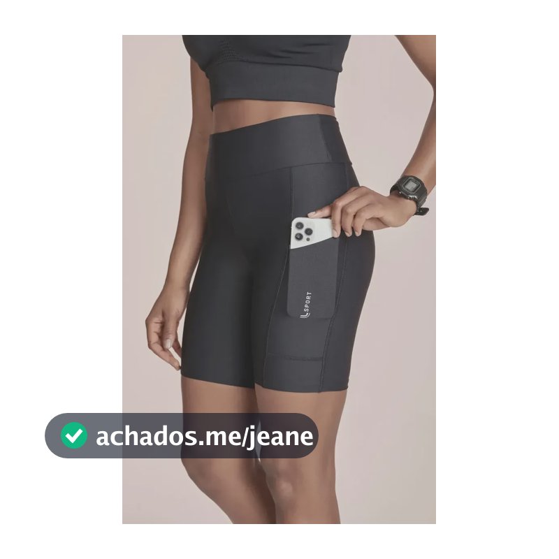 Bermuda Feminina Lupo Run Corrida 5 Pocket Compressão Bolsos Preto Gg