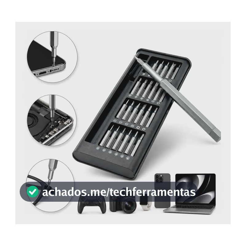 Kit Ferramentas Abrir Celular iPhone Xiaomi 24 Peças - Usams