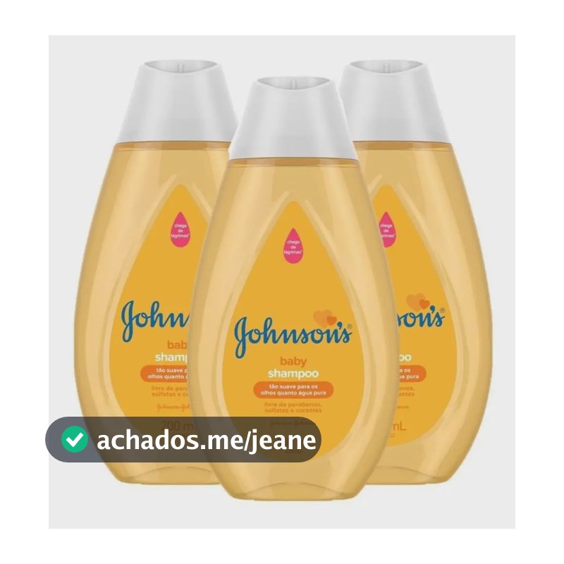 Kit 3 Shampoos Johnsons Baby Regular 200ml