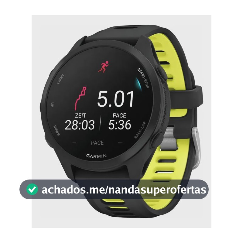 Smartwatch Garmin Forerunner 170 Preto/amarelo - Preto