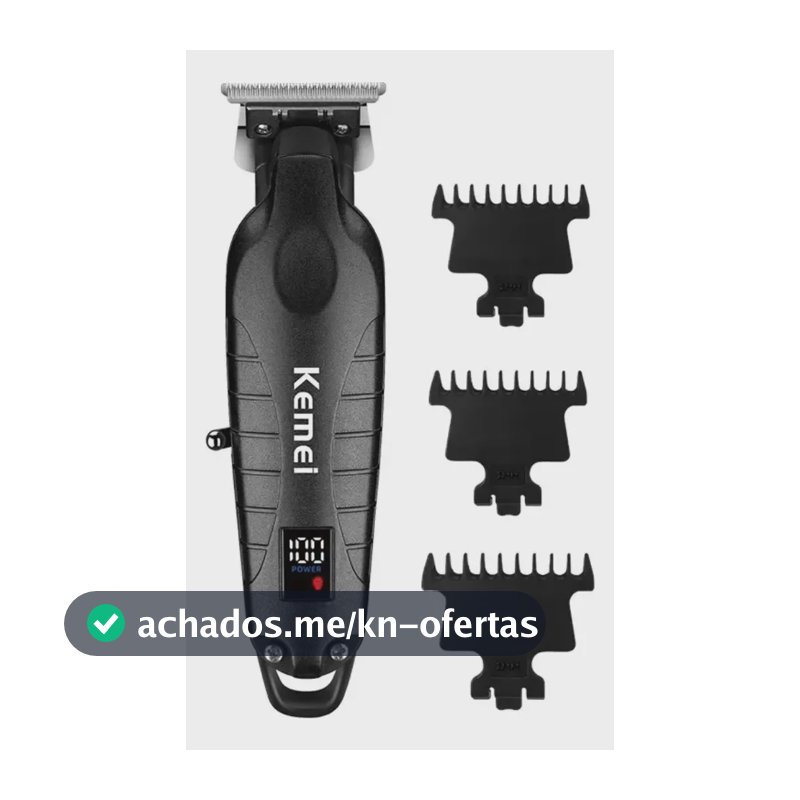 Máquina De Acabamento Sem Fio Kemei Km-2293 Precisão Laminas Preto 127/220v