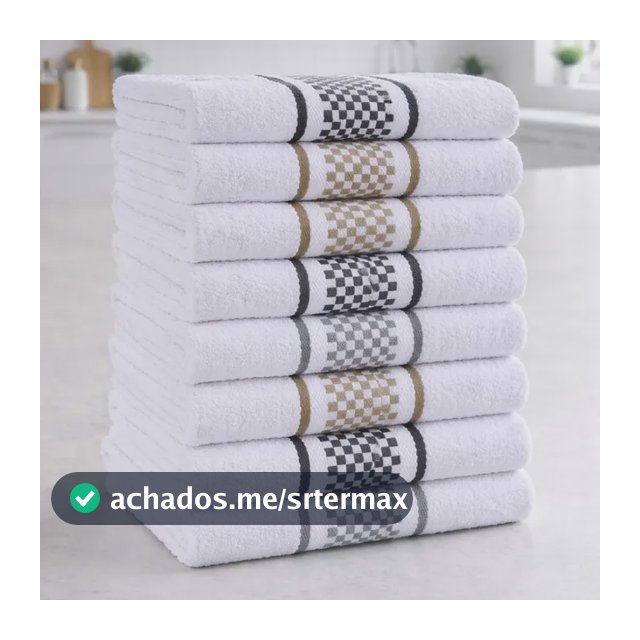 Kit 10 Panos De Prato Felpudo Atoalhado Premium Luxo 40x60 Multicolorido Quadriculado