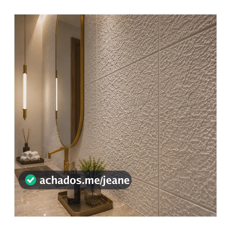 10 Placas Revestimento De Parede Pvc 3d Grafiato Premium Branco