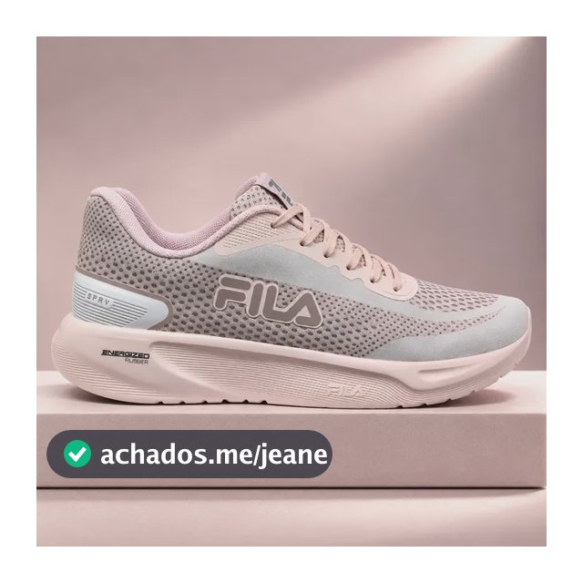 Tênis Fila Spry Feminino Caminhada Conforto Original Oferta Rose Claro 36 Br