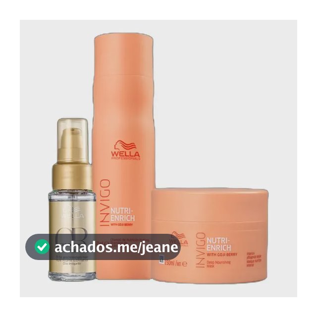 Kit Wella Professionals Invigo Nutri-enrich + Oil Reflection