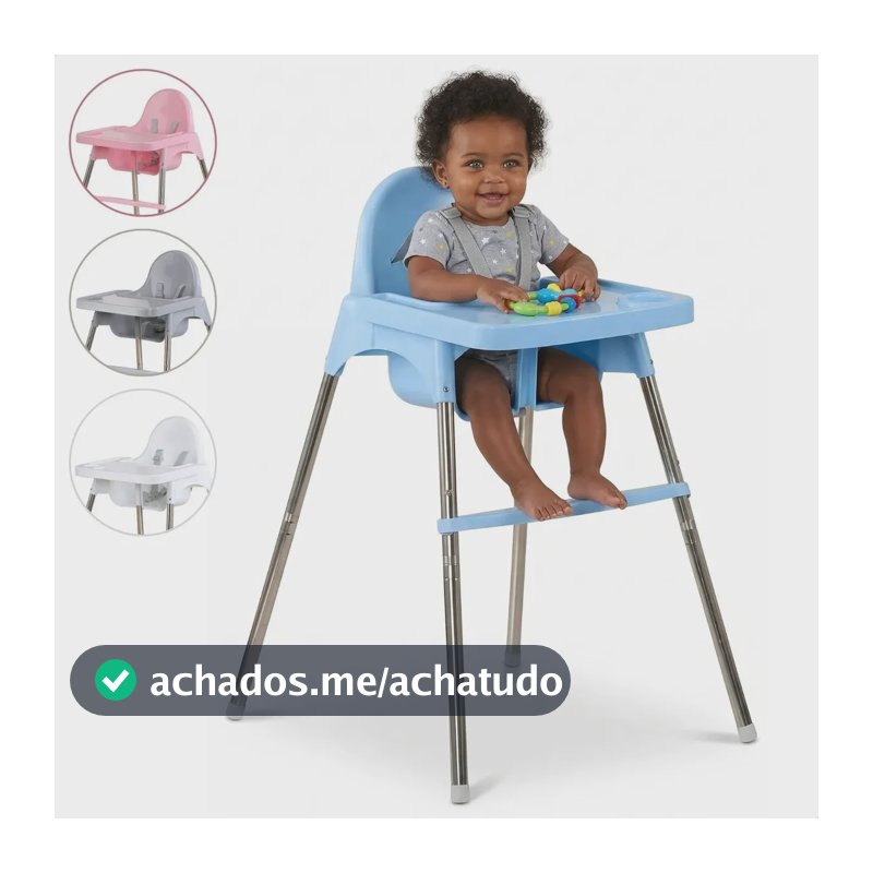Cadeira De Refeição Portátil Para Bebê Alimentação Infantil Azul
