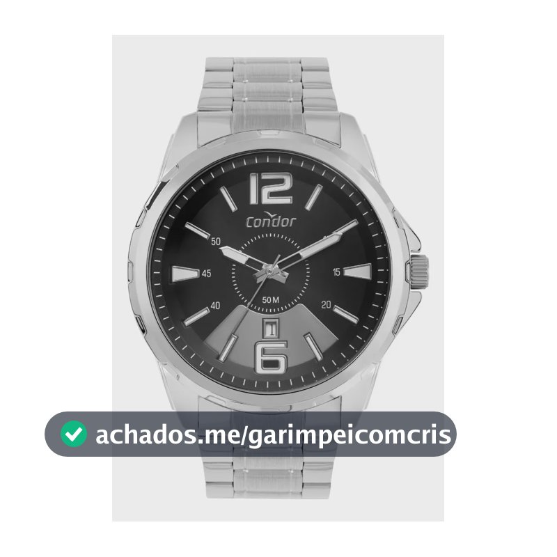 Kit Condor Masculino Speed Co2115mxi/k4p Prata Preto