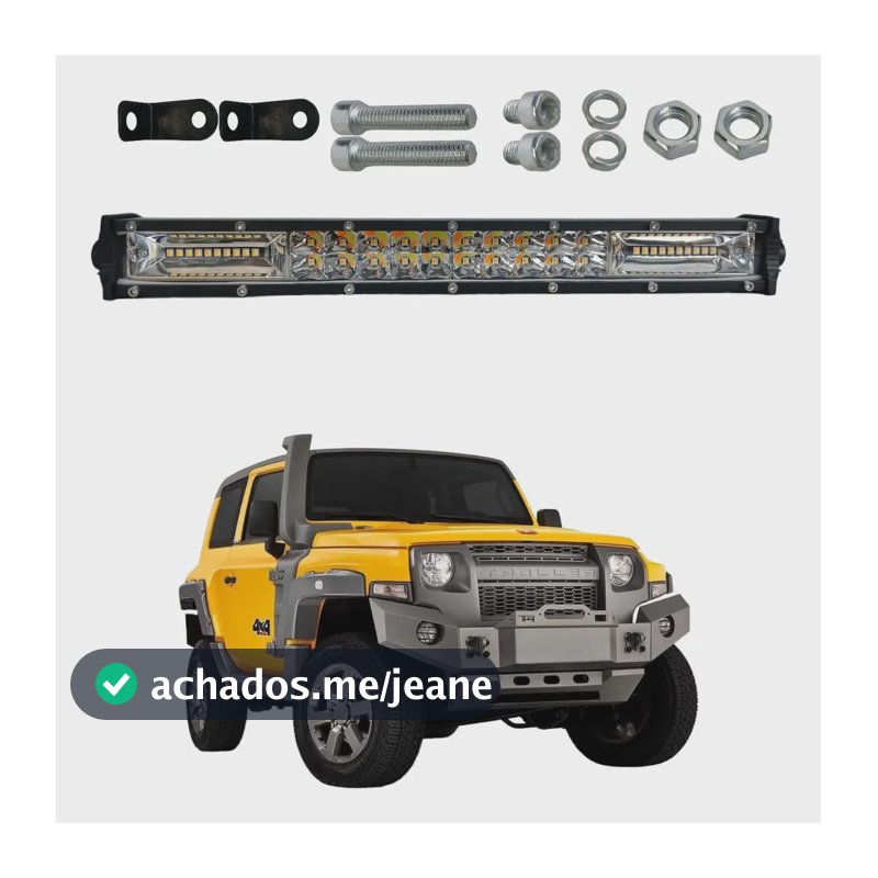 Barra Led Slim 34 Cm Jeep Troller Defender F75 Toyota