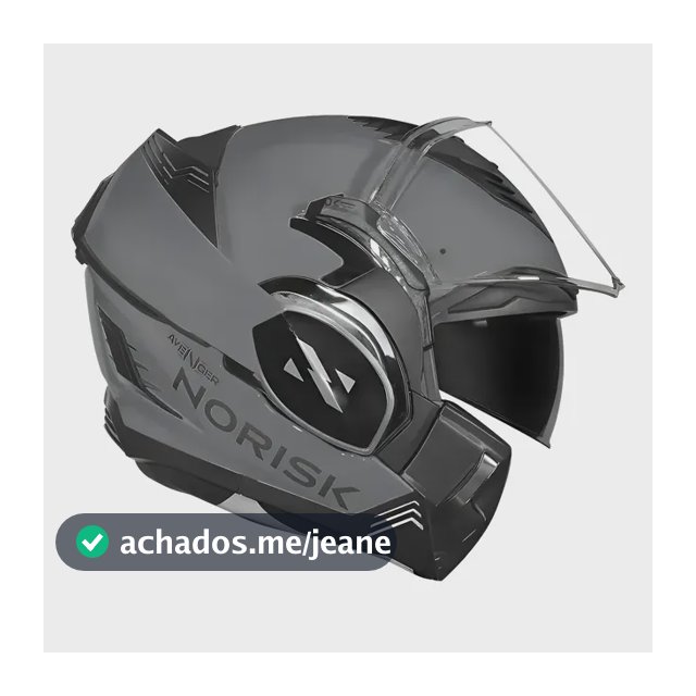 Capacete Norisk Avenger Monocolor Cinza Nardo Dupla Viseira