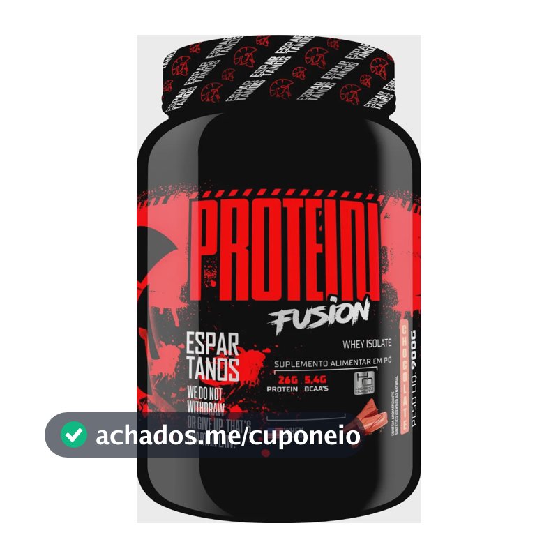 Whey Protein Fusion Isolate 900g - Espartanos Sports Sabor Chocolate