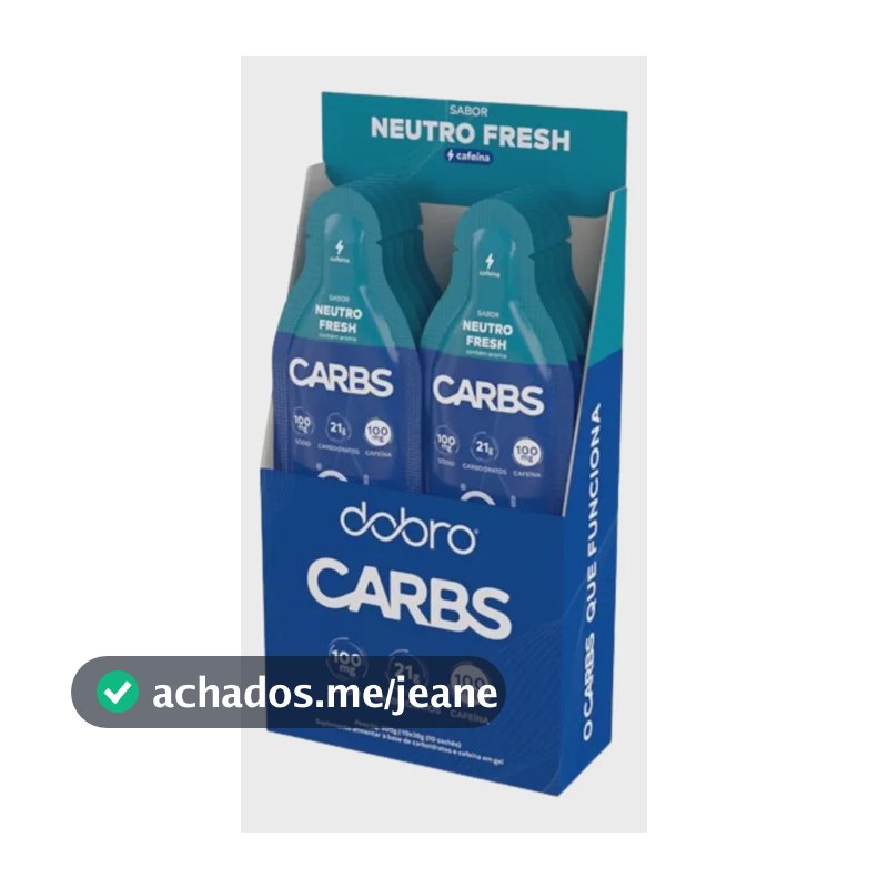 Suplemento em gel Dobro CARBS Carboidratos Maltodextrina sabor Com Cafeína 10x30g