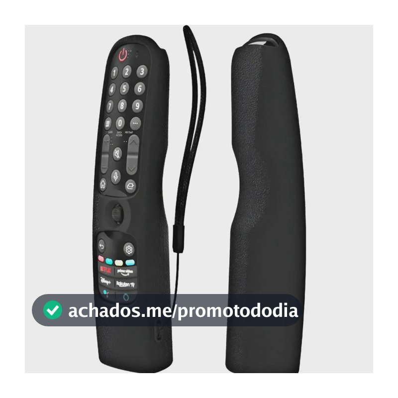 Capinha De Silicone Para Controle Remoto Tv LG Smart Magic Preto