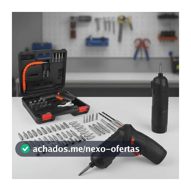 Parafusadeira Elétrica Profissional 45 Peças Portátil Usb