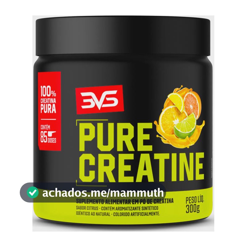 Creatina Monohidratada Sabor Citrus - 300g - 3vs Nutrition