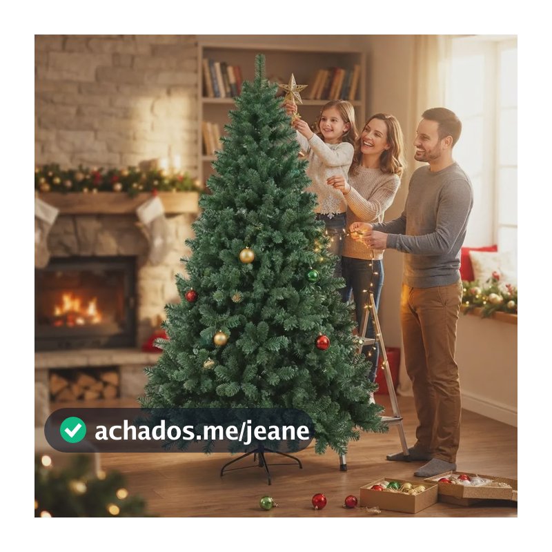 Arvore Natal 2,1m Verde Pinheiro 1150 Galhos Tradicional Verde