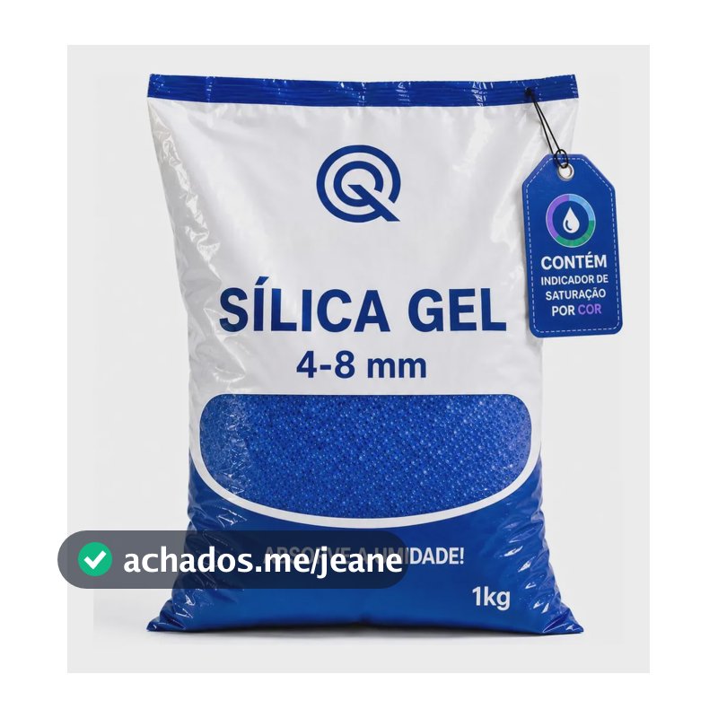 Silica em Gel AZUL 4 a 8 Milimetros Desumidificante Dessecante Flores Armarios Gavetas Filamento 3D Com Indicador de Saturação Valin Brasil