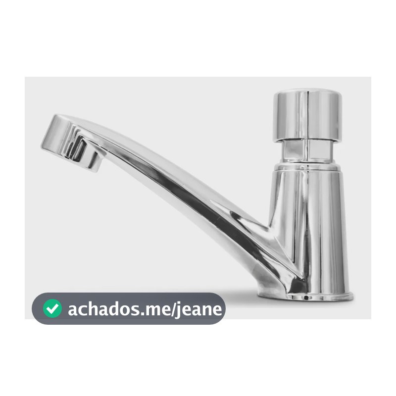 Torneira Automática Matic Para Lavatório C/ Temporizador Prateado Cromado