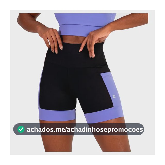 Shorts Feminino Cintura Alta Com Bolsos Academia Corrida  Lilás P