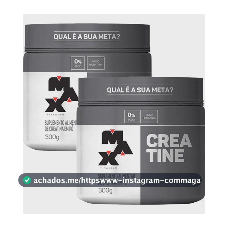 Creatina Max Titanium em pó Sem sabor x 300g 2 un