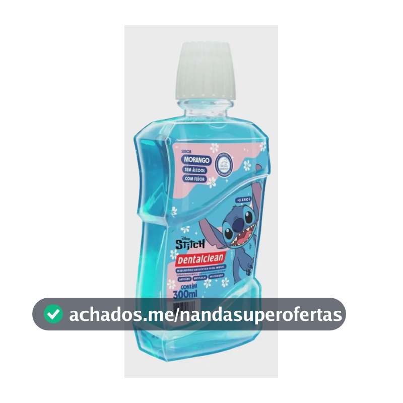 Enxaguante Bucal Infantil Stitch 300ml Morango - Dentalclean