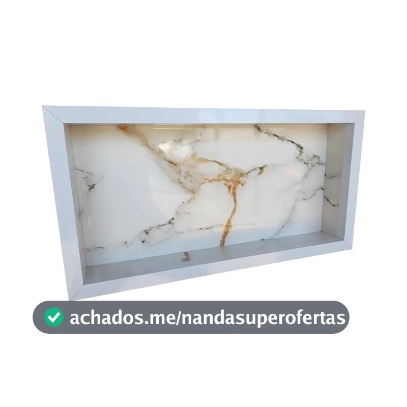 Nicho Porcelanato Banheiro Branco Porta Shampoo Prateleira