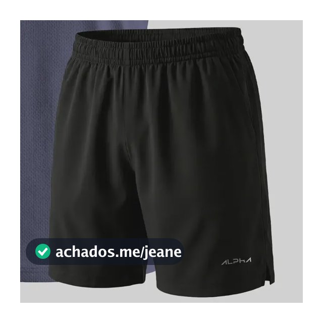 Kit Bermuda+camiseta Lobo Dry Fitness Academia Alpha