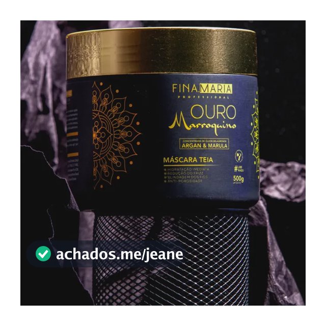 Máscara Ouro Marroquino Efeito Teia Fina Maria