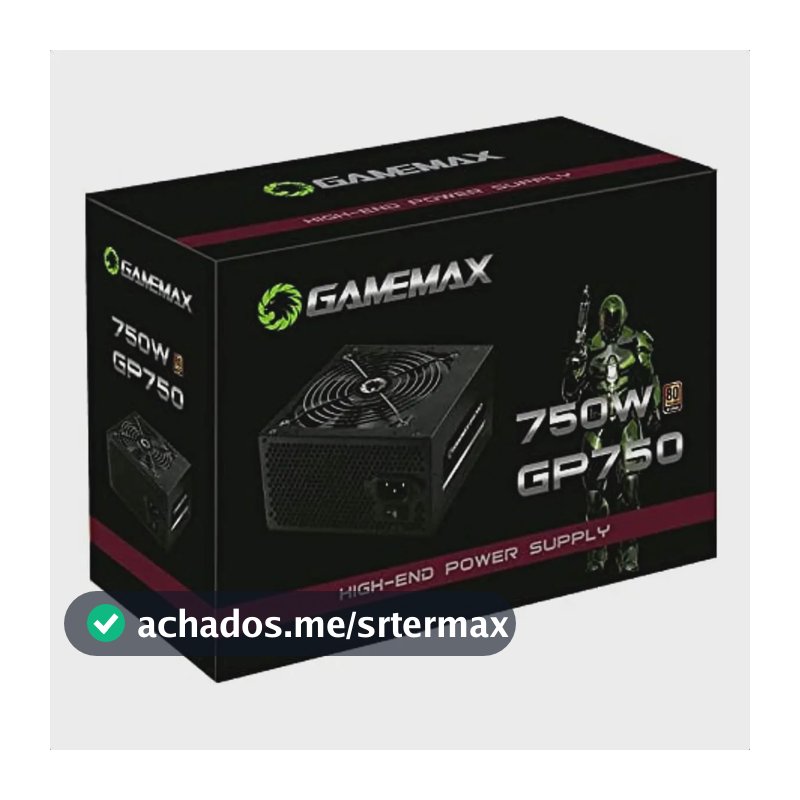 Fonte De Alimentacao 750w Gp750 80 Plus Bronze Gamemax Cor Preto