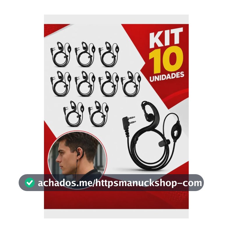 Kit 10 Fone De Ouvido Radio Comunicador Baofeng 777s Uv5r