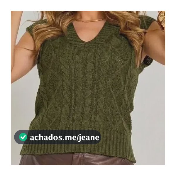 Colete De Tricot Feminino Tranças