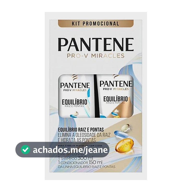 Shampoo/Condicionador Pantene Pro-V Miracles Equilíbrio Raiz E Pontas