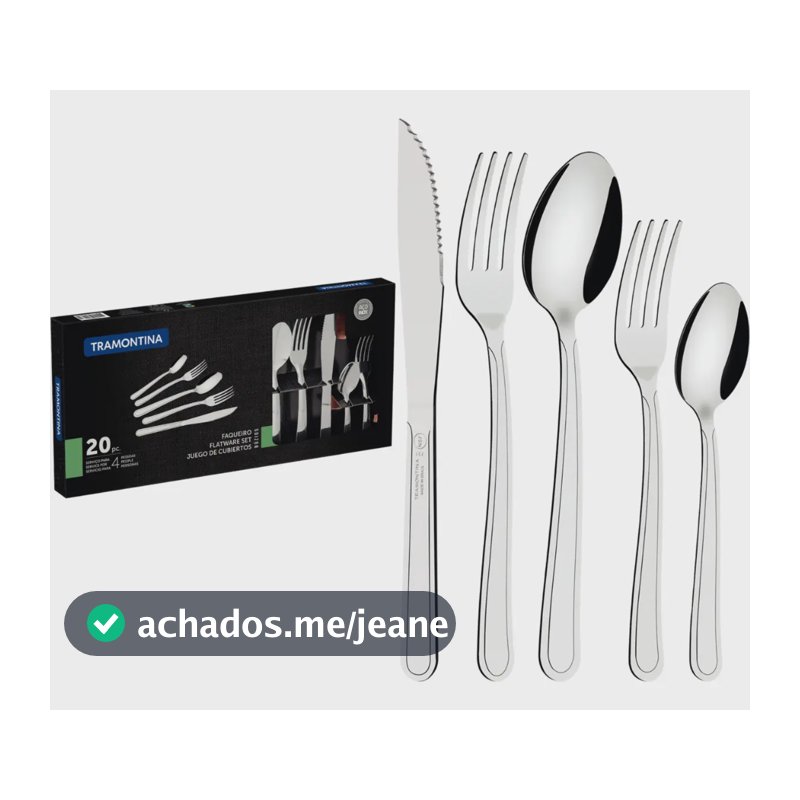 Faqueiro 20pcs Buzios Aco Inox Tramontina -23798062