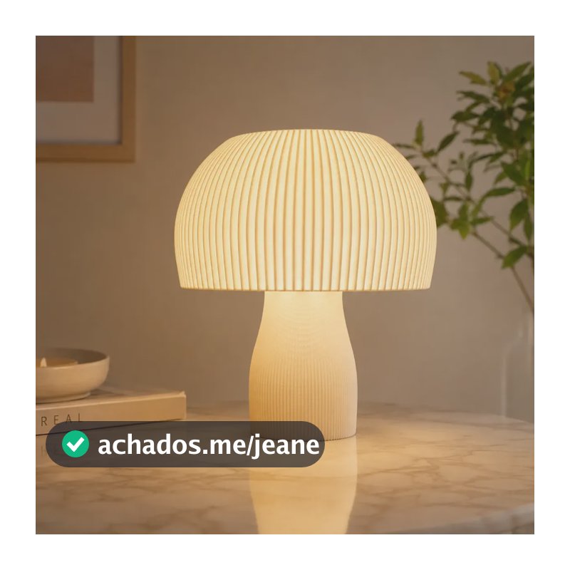 Luminária De Mesa Abajur Bancone Cogumelo Led 110/220v Branco 127/220v