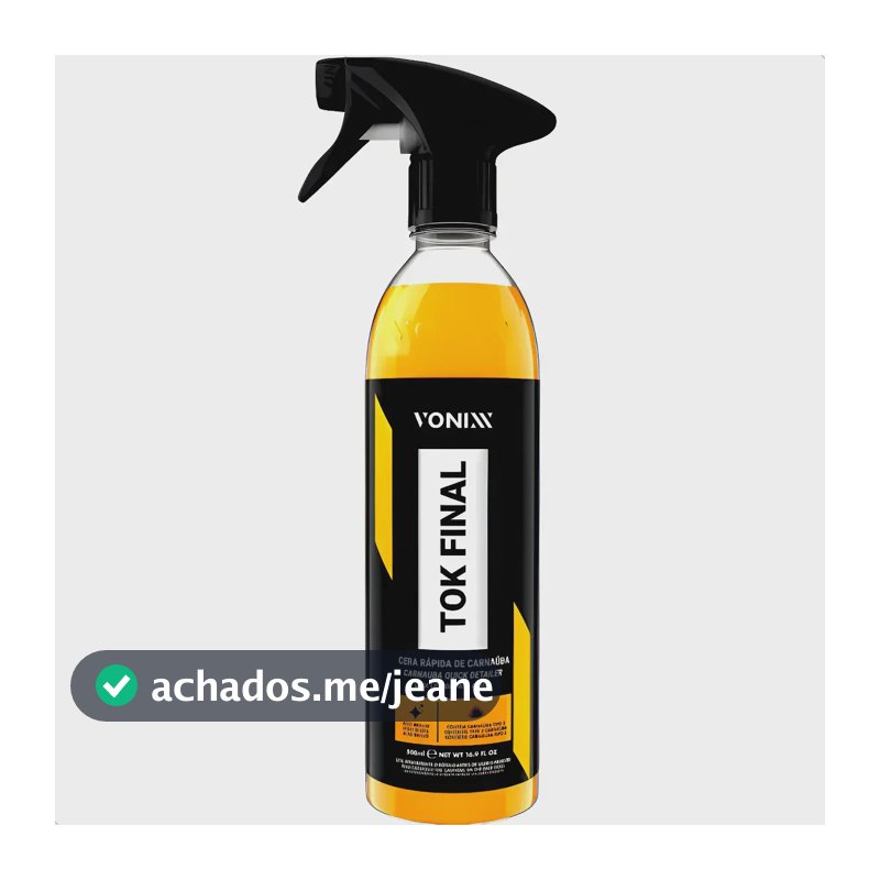 Cera Vonixx Brilho Intenso Cera De Carnaúba Tok Final Cera Cristalizadora 500ml