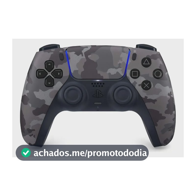 Joystick sem fio Sony Dualsense Control Ps5 Playstation, cor: cinza, camuflagem