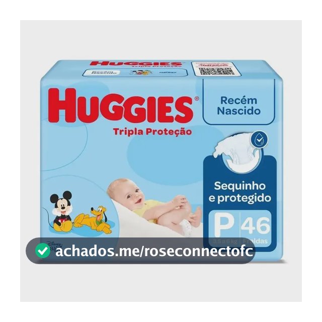 Pacote De Fraldas Tripla Proteção P Com 46 Unidades Huggies
