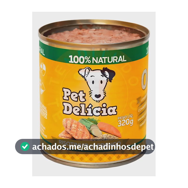 Ração Úmida Pet Delícia Risotinho de Frango Cães Adultos 320g