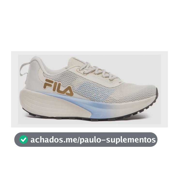 Tênis Esportivo Feminino Skywind Fila Bege/azul Celeste/dourado Liso 37 Br